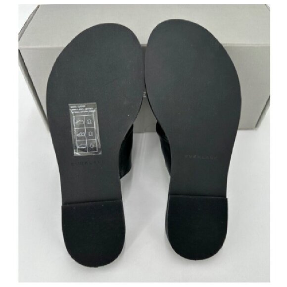 Everlane The Day Twist Sandals in Black size 10 Flat Slip-on Leather NEW - Picture 4 of 6